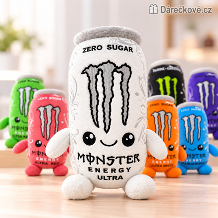 Plyšová plechovka Monster Energy 22 cm | Plyšák Monster Energy