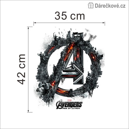 Samolepka na zeď Avengers, vel. 42x35cm