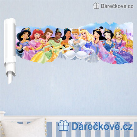 Samolepka na zeď Princezny 81x42 cm | dekorace do dětského pokoje