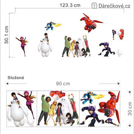 Velká šestka (Big Hero 6), samolepka na zeď