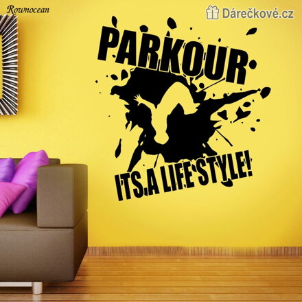 Samolepka na zeď Parkour životní styl | Parkour dekorace ve 2 velikostech