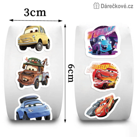 500 ks samolepek Cars Auta | Samolepky v roli pro fanoušky