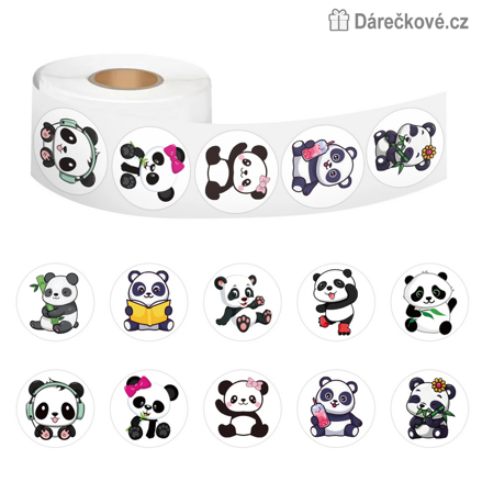 500 ks samolepek Panda | Role roztomilých samolepek pro děti