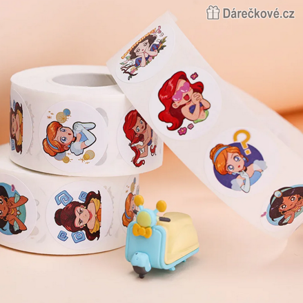500 ks samolepek Princezny | Samolepky v roli pro malé princezny
