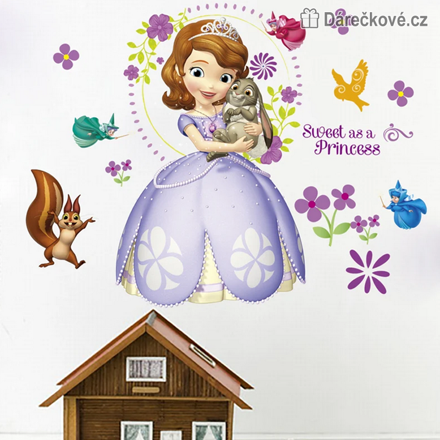 Samolepka na zeď Princezna Sofie, typ 3 | dekorace do dětského pokoje