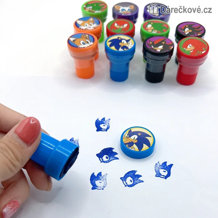 Sada dětských razítek z filmu Sonic