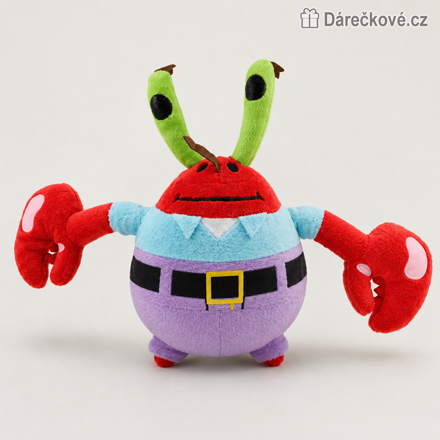 Plyšový Pan Krabs SpongeBob 23 cm | Plyšák Mr. Krabs pro děti