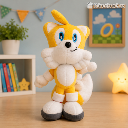 Plyšový Tails Miles Prower Sonic | Plyšák Tails z Dobrodružství Ježka Sonica