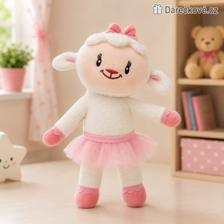 Plyšová ovečka Lambie Doktorka Plyšáková 30 cm | plyšák Doc McStuffins