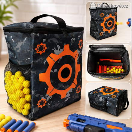 Multifunkční taška Nerf s terčem 27 cm | Batoh na šipky a příslušenství Nerf