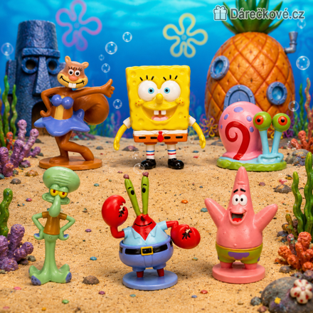 Figurky SpongeBob a kamarádi 3-6 cm 6 ks | Pohádkové figurky SpongeBob