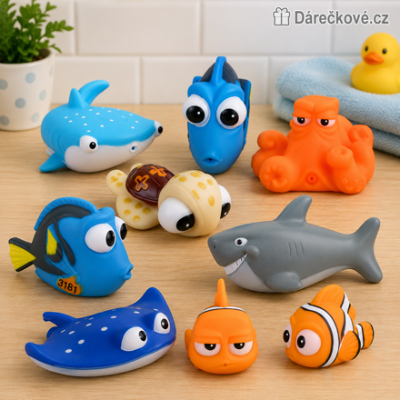 Figurky do vody Nemo 8 ks | Koupací figurky Hledá se Nemo pro děti