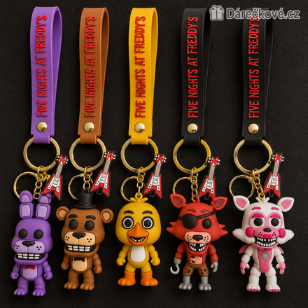 Sada klíčenek Five Nights at Freddy's 5 ks | FNAF klíčenky s figurkami
