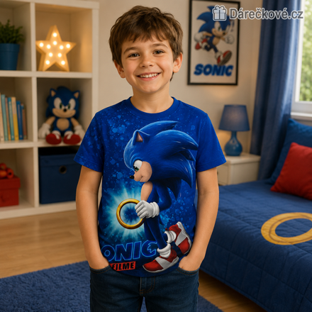Dětské tričko Ježek Sonic | Tričko Sonic v kruhu pro děti