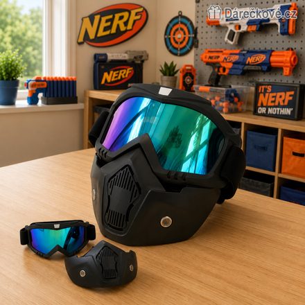 Taktická ochranná maska typu Nerf | Ochranná maska pro akční hry