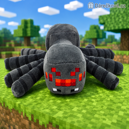 Minecraft plyšový šedý pavouk 16 cm | Plyšák Minecraft Spider pro děti