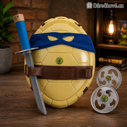 Ninja želva Leonardo převlek | Dětský kostým Ninja Turtles se zbraněmi