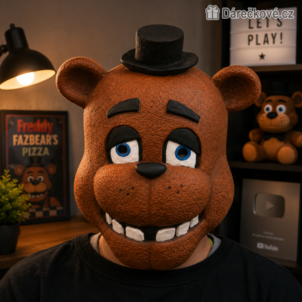 Latexová maska Freddy | Karnevalový kostým Five Nights at Freddy's