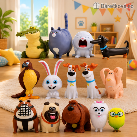 Figurky Tajný život mazlíčků 14 ks | Sada figurek Secret Life of Pets