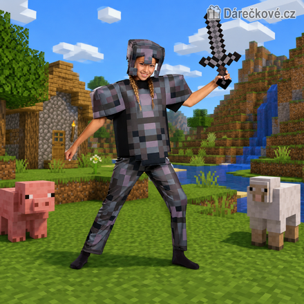 Karnevalový kostým Minecraft | Dětský kostým Minecraft, typ 1