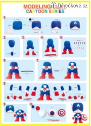 3D modelína Avengers typu Play-Doh - Kapitán Amerika