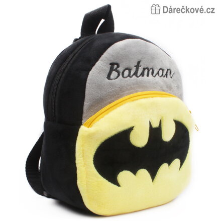 Dětský plyšový batoh Batman 23 cm | Plyšový batůžek Batman DC Comics