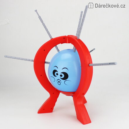 Zábavná rodinná společenská hra Praskni balonek (boom boom balloon) - červený