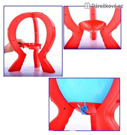 Zábavná rodinná společenská hra Praskni balonek (boom boom balloon) - červený
