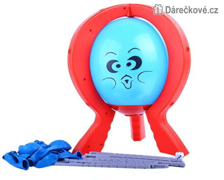 Zábavná rodinná společenská hra Praskni balonek (boom boom balloon) - červený