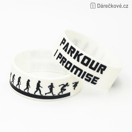 Silikonový náramek Parkour, 3 barvy
