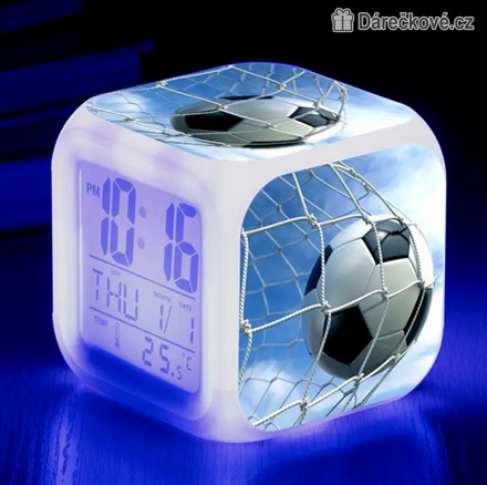Football – digitální LED budík (hodiny), typ 1