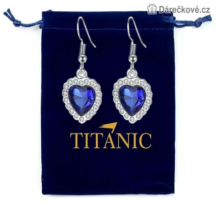 Náušnice Titanic Heart of the Ocean | Elegantní náušnice Titanic