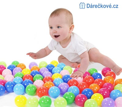 Plastové míčky do dětského bazénku 100 kusů