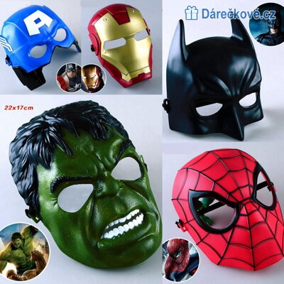 5x plastová maska hrdinů Avengers