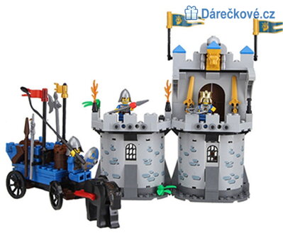Středověký hrad s rytíři 267 dílků kompatibilní s Lego