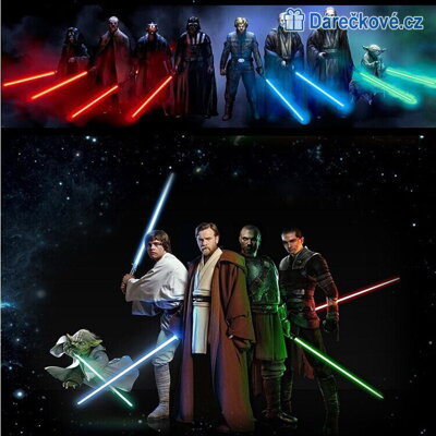 Světelný dlouhý meč Star Wars s barevnými efekty (hračky Hvězdné války)