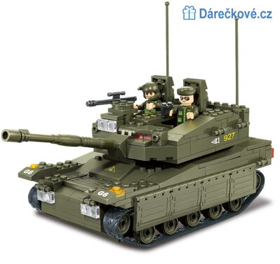 Tank velký s vojáky, 344 dílků,  kompatibilní s Lego