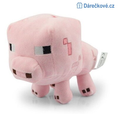 Minecraft plyšové Prase (Pig), vel. 16cm