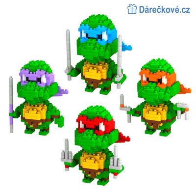 Stavebnicové bloky - Želva ninja, výběr ze 4 typů