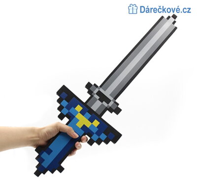Meč Minecraft, modro-šedý, vel. 60cm