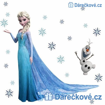 Samolepka Ledové království (Elza a Anna, Frozen), 60x45 cm - Elza