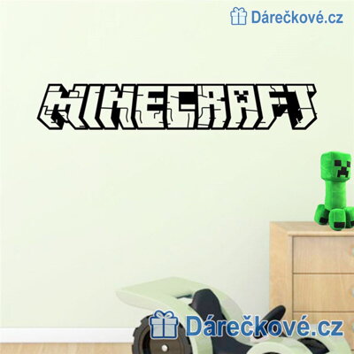 Minecraft nápis, samolepka na zeď, vel. 42x7cm