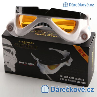 Star Wars bílé brýle Stormtrooper s LED (hračky Hvězdné války)