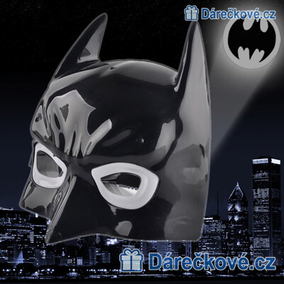 Svítící plastová maska s LED Batman