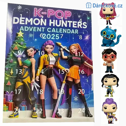 Adventní kalendář s figurkami K-pop: Lovkyně démonů (Demon Hunters)