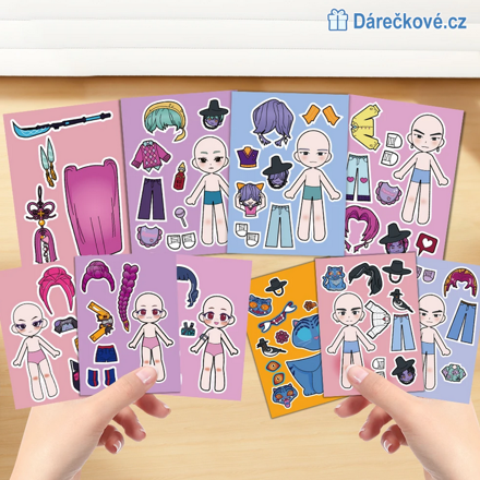 Skládací samolepky 30ks K-pop: Lovkyně démonů (Demon Hunters)