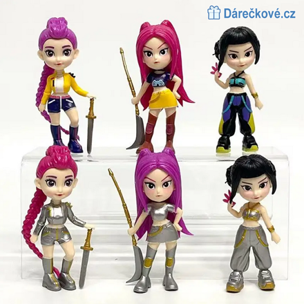 Figurky K-pop: Lovkyně démonů (Demon Hunters), 6ks