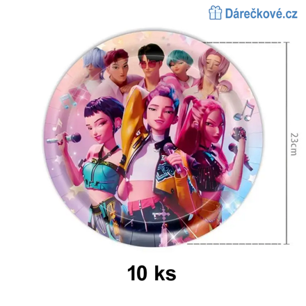 Narozeninový papírový set K-pop: Lovkyně démonů (Demon Hunters)
