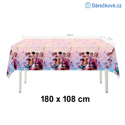 Narozeninový papírový set K-pop: Lovkyně démonů (Demon Hunters)