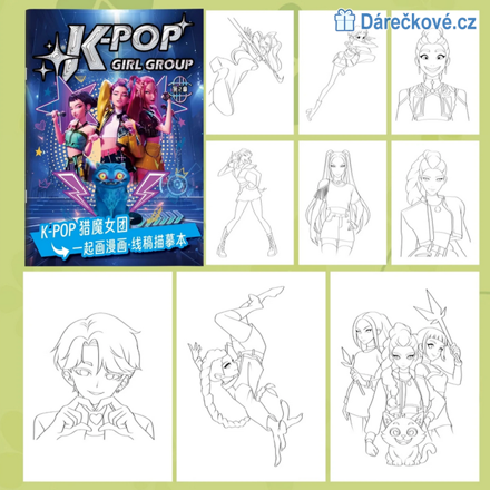 Omalovánky K-pop: Lovkyně démonů (Demon Hunters)